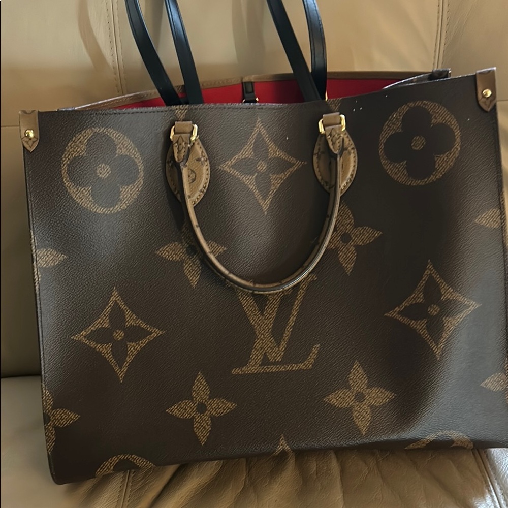 Louis Vuitton Brown Geometric Tote Bag